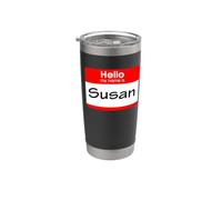 Susan, Hola, me llamo Etiqueta, placa Vaso térmico de acero inoxidable de doble pared