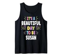 Susana Personalized Name Beautiful Day Susana Camiseta sin Mangas