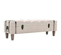 Susany Banco de Almacenamiento Puff Almancenaje, Banco Almacenaje para Sala de Estar, Dormitorio, Entrada Madera Maciza y Acero 111x34x37 cm
