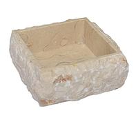Susany Lavabo Sobre Encimera para Cuarto de Baño - Elegante y Moderno de Mármol Crema - 30 x 30 x 13 cm