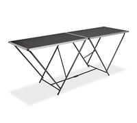 Susany Mesa Auxiliar Mesa para empapelar Plegable de MDF y Aluminio 200x60x78 cm