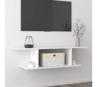 Susany Mueble de Pared para TV Mesa de TV Colgante Estante Flotante de TV de Pared Estantería de Pared para Salón Sala de Estar Blanco 103x30x26,5 cm