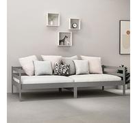 Susany Sofá Cama Estructura de Sofá Cama Individual Somier para Salón Oficina de Madera Maciza de Pino Gris 90x200 cm
