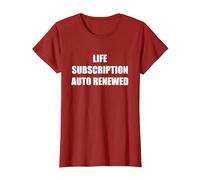 Suscripción de Vida renovada automáticamente Camiseta, Mujer, Arándano, XS