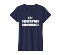 Suscripción de Vida renovada automáticamente Camiseta, Mujer, Azul Marino, XXL
