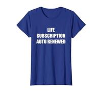 Suscripción de Vida renovada automáticamente Camiseta, Mujer, Azul Real, XXL