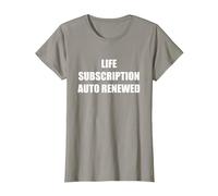 Suscripción de Vida renovada automáticamente Camiseta, Mujer, Pizarra, L