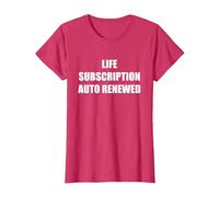 Suscripción de Vida renovada automáticamente Camiseta, Mujer, Rojo Jaspeado, 3XL