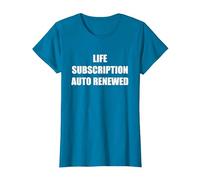 Suscripción de Vida renovada automáticamente Camiseta, Mujer, Zafiro, S