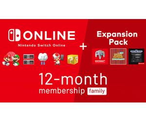 Suscripción Nintendo Switch Online + Paquete de expansión 12 meses (Familiar) Nintendo eShop Europe Switch