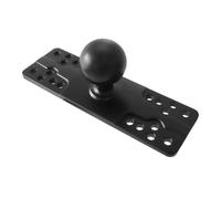 Suseiuua Soporte de aluminio para dispositivos electrónicos de pesca con rótula de 38 mm para una fijación segura, soportes de aluminio para buscadores de peces