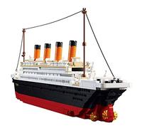 SuSenGo Titanic Maqueta Barco 1021 Piezas para niños 6+ Años，Compatible con Lego