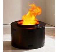 Sushangmao Chimenea Eléctrica 3D Mejorada: Chimenea Eléctrica De Vapor De Agua, Niveles Mediante App, Control Remoto O Táctil, Altura De Llama E Intensidad De Niebla Ajustables 30cm/11.8in