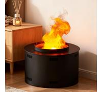 Sushangmao Chimenea Eléctrica/De Vapor De Agua 3D Mejorada, con Efecto De Llama Realista, Control Remoto Y Táctil, Ajuste De Brillo De Llama Y Salida De Niebla, Sin Emisión De Calor. 30cm/11.8in