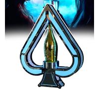 Sushangmao Expositor De Botellas De Licor con Luz Led Y Control Remoto - Ace of Spades Champagne Presenter, 7+1 Luces Dinámicas, 8-15 Horas De Iluminación para Hotel/Discoteca