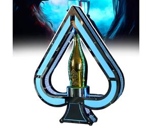 Sushangmao Expositor De Botellas De Licor con Luz Led Y Control Remoto - Ace of Spades Champagne Presenter, 7+1 Luces Dinámicas, 8-15 Horas De Iluminación para Hotel/Discoteca