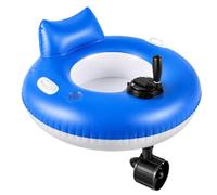 Sushangmao Flotador Motorizado para Piscina para Adultos, Tumbona Inflable con Opciones De Motor Simple O Doble, Control De Joystick De 360°, Batería De 5200 Mah, Respaldo, Portavasos A