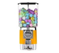 Sushangmao Gumball Machine para Niños, Máquina Expendedora De Chicles, Personalizable para Un Solo Tamaño 1-1,38 Pulgadas, Incluye 100 Bolas Y 50 Fichas para El Hogar O Tiendas De Juegos Yellow