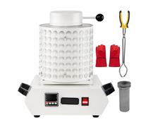 Sushangmao Horno De Fusión De Oro De Alta Potencia, Horno Eléctrico De Fusión De 2000 W, 1250 °C, Calentamiento Rápido, Tecnología De Precisión Pid, Tiempo De Alquimia De 25 A 35 Minutos White-2kg