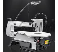 Sushangmao Sierra De Calar Profesional De 40,6 Cm | Mesa De Aluminio Fundido con Inclinación De 0 A 45° | Ajuste Velocidad Continuo | Sierra De Marquetería Eléctrica con Luz Led Y 20 Hojas