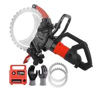 Sushangmao Sierra Toroidal para Hormigón De 16 Pulgadas, Motor De Cobre Puro De 8980 W Y 3000 RPM | Profundidad De Corte De 11.4 Pulgadas, Sierra Cortadora Ring Power con 2 Hojas Y Guante