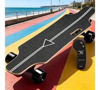 Sushangmao Skateboard Eléctrico, Cruiser Motorizado con Mando LED Mejorado - Motor Sin Escobillas 300/700W, Freno De 4 Velocidades, Carga 150 Kg, Skateboard para Adultos Viajeros Single-Drive-22km
