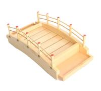 Sushi Boat Serving Tray, 15x7 Inch Wooden Bridge Sushi Plates, Appetizer Plates, Platters for Serving Food Party Restaurant Home