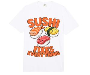 Sushi Divertido lo arregla Todo Amante de la Comida Comfort Colors Adult Heavyweight T-Shirt