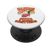 Sushi Divertido lo arregla Todo Amante de la Comida PopSockets PopGrip Adhesivo
