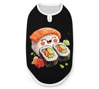 Sushi Food - Camiseta divertida para perro, ligera, estampada, sin mangas, chaleco para mascotas, camisetas para gatos, talla XL