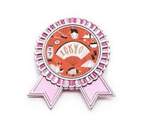 Sushi Geisha Japan Tokyo - Broche de insignia japonesa, color rosa, Medium, Metal