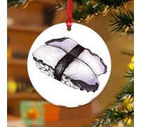 Sushi - Imagen japonesa para árbol de Navidad, decoración de panadería, cafetería, sushi, comida, recuerdo, discos acrílicos transparentes, amantes del ramen, amantes de la comida asiática, decoración