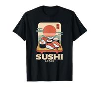 Sushi Japón EBI Salmón Wasabi Retro Japonés Kanji Souvenir Camiseta