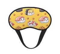 Sushi lindo y divertido, Cubiertas oculares completas, antifaces para dormir que bloquean la luz, orejeras opacas para dormir