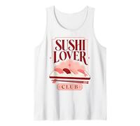 Sushi Lover Club Comida Japonesa Camarones Nigiri Camiseta sin Mangas