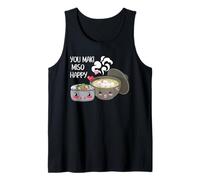 Sushi Miso Pun Kawaii Foodie Cita Lindo Arte Japonés Camiseta sin Mangas