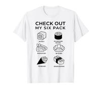 Sushi Pieces Funny Check out My Six Pack Sushi Lover Camiseta