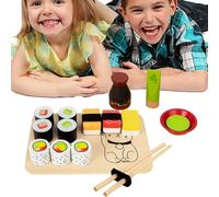 Sushi Play Set - Wooden Sushi Toy Kitchen Set | Creative Pretend Play Food Cooking Toy For Kids Boys Girls Classroom Playroom Birthday Gift A Perfect Present For Learning And Fun!