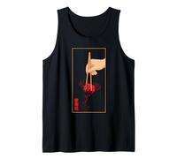 Sushi Red Spider Lily Higanbana Flor Japonesa Estética Camiseta sin Mangas