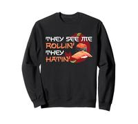 Sushi Roll Cita Divertido Foodie Actitud Humor Arte Sudadera