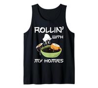 Sushi Roll Friends Juego de Palabras Divertido Salsa de Soja Humor Arte Camiseta sin Mangas