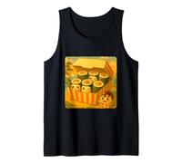 Sushi Roll Nuggets de Pollo Lindo Kawaii Divertido Comida Rápida Camiseta sin Mangas