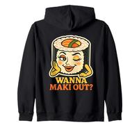 Sushi Roll Wink - ¿Quieres Maki Fuera? Sneaky Maki Roll Pun Sudadera con Capucha