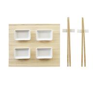 SUSHI SET 9 BAMBU PIZARRA 28X22X2,5 NATURAL