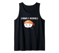 Sushi Shrimp Pun Lindo Kawaii Nigiri Humor Cita Arte Camiseta sin Mangas