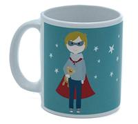 Susiko Taza de Cerámica | Súper Familia| Para Desayunos, Meriendas y Cenas de Toda la Familia | Súper Niño con Capa y Antifaz | Packaging de Regalo en Caja Kraft, SSKTAZ-SUPERBOY-2