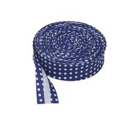 susiodeu Cinta al bies de algodón, adorno versátil y moderno para cualquier proyecto de costura, cinta de ribete de serie punteada y rayada, fácil, Punto azul marino