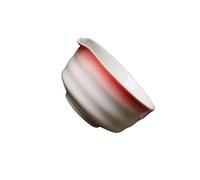 susiodeu Cuenco de cerámica para matcha con de 450 ml, hecho a mano, regalo para amigos y amantes del té, Rojo, 12.5 x 6.4 cm