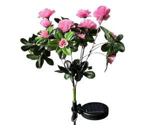 susiodeu Lámpara de jardín LED solar de bajo consumo: regalo para entusiastas del jardín Luces solares de jardín fáciles de instalar Flores solares, Púrpura, Lámpara de calentamiento