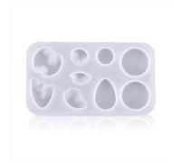 susiodeu Molde colgante de isla de resina de silicona, moldes DIY flexibles resistentes a desgarros, molde colgante, Gagets de fundición artesanal auto-relajantes, Pequeño círculo